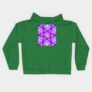 Pretty Purple Flower Pattern Kids Hoodie